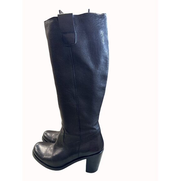 Boemos women’s Italian made black leather below knee boots 6.5 SKU 5551 - Picture 6 of 14